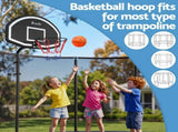 Everfit Kids Basketball Hoop with Ball and Pump Fit for Trampoline 25mm-32mm Poles Black BAS-HOOP-D38-TRAMPO-BK