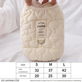Winter Pet Care Bundle - S Size 32*20cm Beige Quilted Dog Vest with Leash Ring and S Size 40*50cm V888-ELOSUNG53943