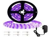 UV Light Strip Led Strip 16.4ft 300 LEDs Rope 12V Flexible Black UV Strip V1294-YM0901-H33394