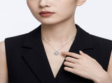 Elegant Moissanite Four-Leaf Clover Pendant Necklace with GRA Certificate 925 Silver Plated, V1341-ZY-AHR5XN9S-MOISSANITE-PREMIUMS925