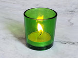 40 Bulk Pack Green Glass Votive Candle Holders Table Centreoieces Xmas Wedding Anniversary Event V382-GREENCHX40