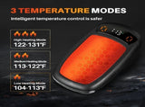 2PCS of rechargeable hand warmers with COB lights, featuring rapid heating, 3djustable modes,nd V1232-BXSNSQ001