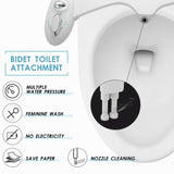 Toilet Bidet Seat Spray Hygiene Water Wash Clean Sanitation Bathroom Attachment V201-HB01WH-AU