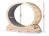 i.Pet Wooden Cat Exercise Wheel 91cm Indoor Cat Treadmill Large PET-CEW-D90-WOOD-NT