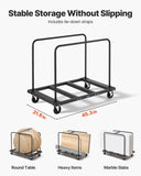VEVOR Drywall Cart Dolly, 816 kg Load Capacity, Steel Panel Truck Cart with 12.5 mm Swivel Casters, V952-BLTCHJGSGSBKHDXOC001V0