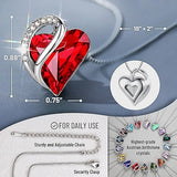 nfinity Love Heart Necklace, Birthstone Necklace for Women, Jewelry for Women with Healing Crystals, V1164-325776