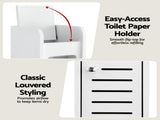 Artiss Bathroom Storage Cabinet 3-Tier Slim Toilet Paper Holder Organizer White FURNI-S-DIY-LVD02-WH