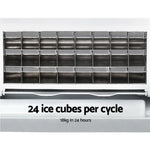 DEVANTi 3.2L Portable Ice Cube Maker Cold Commercial Machine Stainless Steel IM-ZB-18F-SS