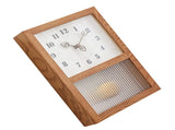 Japanese Retro Wall Clock Walnut Wood Glass Small Decorative Rectangular Wall Clock with Pendulum V1294-YM0901-3115240110511