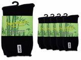 6 Pairs Mens Bamboo Rich Work Socks Thick Cushioned Anti Odour - Black V563-6BSOX-BLK-SIZE11-14