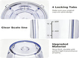 Replacement Ninja Blender Cup Compatible with 32oz 24oz 18oz BL480 BL482,24oz Blender Cup with V1221-XM-LB8212-GM231