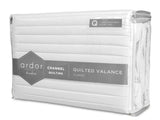 Quilted VALANCE - DOUBLE V441-QV2587WHTDB