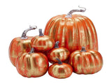 7pcs Simulated Pumpkin Glossy Paint Lightweight Creative Reusable Foam Pumpkin for Decoration Prop V1294-YM0901-3115240060516