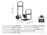 Firewood Log Cart, 113 kg Load Capacity, Outdoor and Indoor Wood Rack Storage Mover with Pneumatic V952-DCCH43XH27XWYTWGDV0