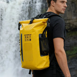 6.6 Gallon Outdoor Backpack, Detachable Shoulder Straps, Transparent Window & Buckle Clips, Suitable V1232-HWFSBB-008