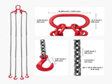 Chain 10mm x 3 m Lifting Chains with 4 Leg Grab Hooks, Heavy Duty G80 Alloy Steel Lifting V952-DGDLHHMGFH1JKA9OV001V0