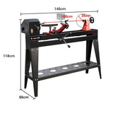 BAUMR-AG 1000 x 350mm Heavy Duty Wood Lathe Turning Machine, 550W S1 Motor, Variable Speed, with V219-LATWODBMPL6A