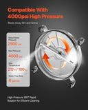 VEVOR 18" Pressure Washer Surface Cleaner 4 Wheels 4000 Max PSI 2 Extended Wands V952-GYQXJBMQJQYPD6WHPV0