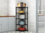 5-Tier Kitchen Corner Shelf Stand - Heavy Duty Carbon Steel Pot & Pan Organiser - Rust Resistant V888-ELOSUNG41026