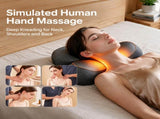 Ergonomic Memory Foam Neck and Shoulder Massage Pillow with Vibration, Infrared Heat, and Airbag V1341-ZY-3RMWNT5H-GREY