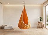 hanging hammock chair, indoor hammock chair, outdoor hammock chair, inflatable pillow, pocket, V1102-103-43376-YEL-160-70CM