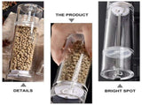 Transparent Manual Pepper Mill Refillable Design Adjustable Grind for Home and Restaurant V1370-AZ4-20729