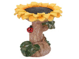 Sunflower Birdbath Resin Weather Resistant Ample Capacity Beautiful Bird Bath Feeder for Garden Yard V1294-YM0901-3111240121611