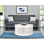 Pansy Wooden Round 80cm Coffee Table - White V315-WOVA-13-WHT