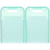 Large Capacity File Organizer, Light Green PP Accordion Binder 2Pcs V1370-AZ4-19889