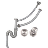 Stainless Steel S Bending Pipe Bathroom Basin Sink Water Drain Plug Draining Tool V1294-YM0901-JY36639