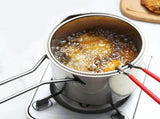 Small Stainless Steel Deep Pot With Wire Strainer Basket Multipurpose Home Cookware For Deep V1369-AZ3-W-14921