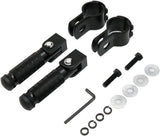2 Pieces, Folding Motorcycle Footrests, 90 Degree Foldable Rear Pedal Steps with 31-33 mm Clamp, V1189-LC-QP-00723