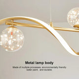 BAMDECOR AD2621 Modern Gold Kitchen Island Light with Glass Globe Shade Ceiling Pendant Lights V255-BAM-A2621-GOLD