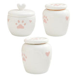 Ceramics Pet Urn Dog Ashes Memorial Keepsakes Pet Coffins Boxes Suitable for Home or Garden Display V1107-137-16807-WHT-SMALL