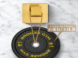 Brushed Gold Stainless Steel Heavy Duty Wall Mounted Square Towel Hooks Robe Hooks - 6 Pack for V1259-HOOK-SS-SQ-BG-6PK