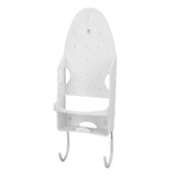 Electric Iron Holder Heat Resistant 2 in 1 Wall Mounted Iron Board Rack with Hook for Home V1294-YM0523-3117220020411