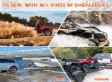 ZESUPER 4500lb Electric Winch 12V Synthetic Rope Boat Winch ATV Winch Kit Boat Winch UTV 4WD V211-AUEB-ZEEW019N