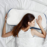 Dreamz Memory Foam Pillow Pillowcase Supprt Blue Rebound PILO1008-BL
