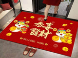 Doormat Red Home New Year Carpet Good Luck Great Implied Meaning for Housewarming Celebration Party V1294-YM0901-240908HL19-30