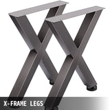 Set of 2 Steel Table Legs, 28'Height 24'Wide Dining Table Legs, Heavy Duty 3.1" Square Box Section X V952-ZTCX720X600MM0001V0
