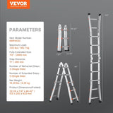 VEVOR Telescoping Ladder A Frame 9.5 FT Extension Multi-Function for Homework V952-DGNAZXYST29M2Y4UWV0
