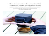 Black Portable Hand Press Espresso Machine - Compatible with Espresso Capsules and Ground Coffee for V888-ELOSUNG34441