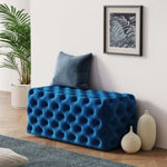 Elsa Navy Blue Velvet Ottoman-Rectangular V264-OTM-801V-BLU-NA-1