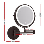 Embellir Extendable Makeup Mirror 10X Magnifying Double-Sided Bathroom Brown MM-E-EXTEN-10X-LED-7IN-BR