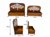 Set 2 Nested Rust 'Tree' Wall/Floor Planters 50cm, 45cm V637-48105PLN