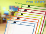 Dry Erase Pocket Reusable Sleeves, Plastic File Sleeves Page Protectors for Teachers Classroom V1369-AZ3-W-11301