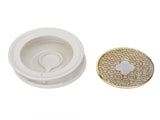 Teapot Warmer Tea Coffee Warmer Base Ceramic Heater with Spoon Lid and Candle Holder White V1294-YM0703-3118230130511