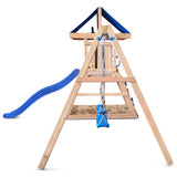 Lifespan Kids Hazelbrook Swing Set & Play Centre with 1.8m Slide V572-LKPC-HAZEL-BU