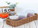 Multipurpose Woven Basket with Coffee and Iron Design for Stylish Home Decor and Storage Solutions V1192-AZ-W-25540