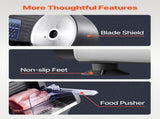 Meat Slicer 180W 190 mm Electric Deli Food Slicer for Meat Bread Cheese V952-DRQPJ180WSDPGJYA2V3